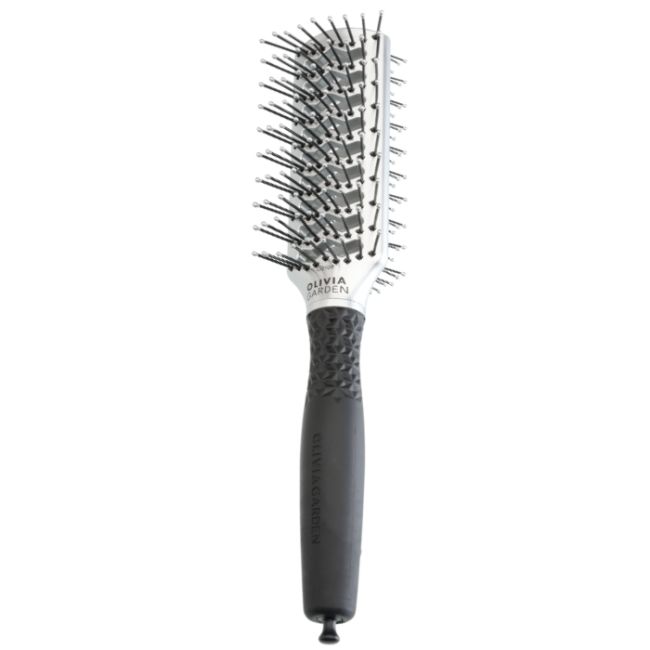 Brosse Essential Style Double Tunnel Nylon argent Olivia Garden