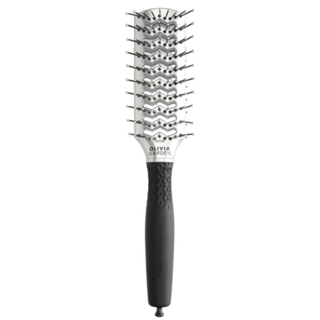 Brosse Essential Style Double Tunnel Nylon argent Olivia Garden