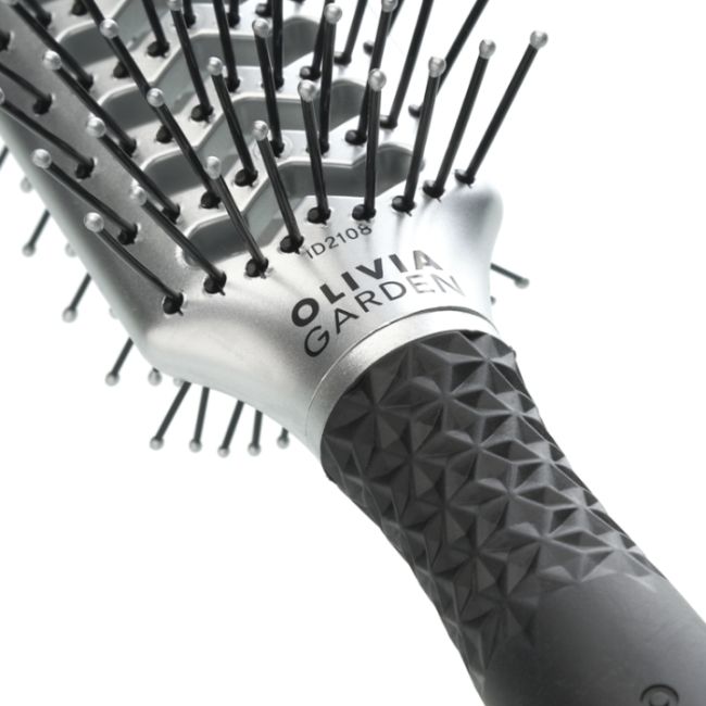 Brosse Essential Style Double Tunnel Nylon argent Olivia Garden