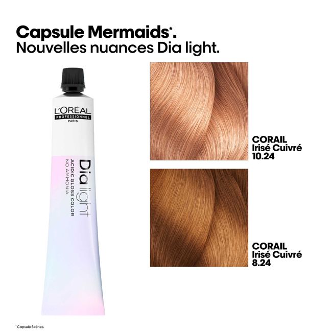 Coloration Dia light Mermaids 10.24 Blond Très Très Clair Irisé Cuivré L'Oréal Professionnel 50ml