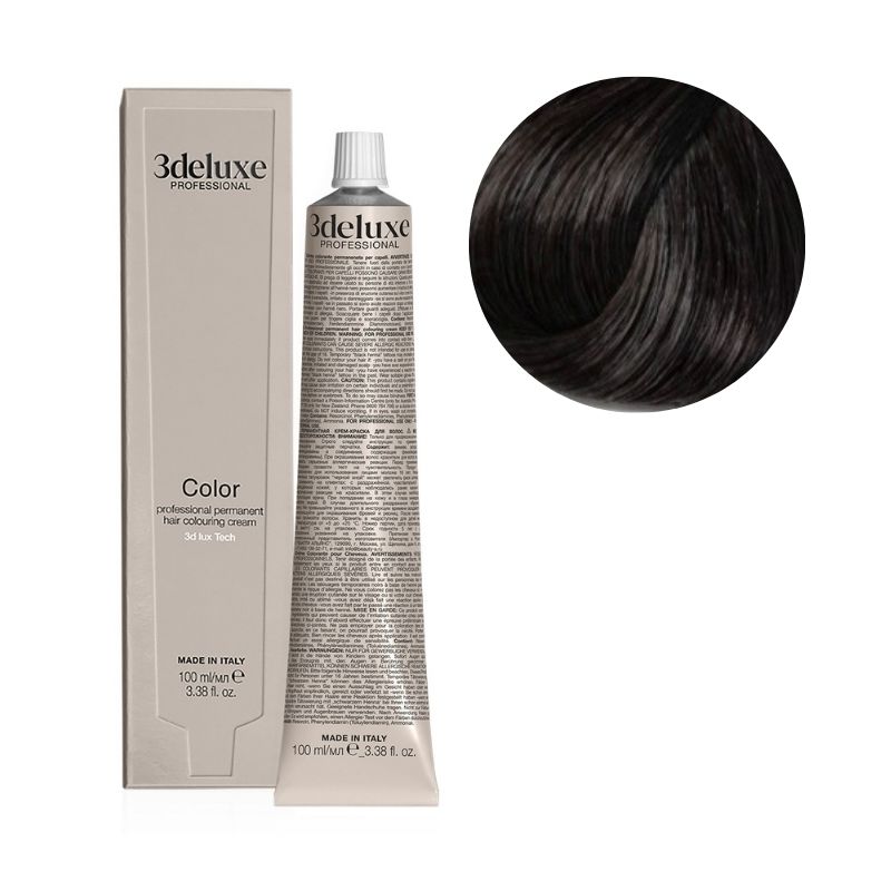 Coloration 4.12 chatain cendré irise 3Deluxe 100ml