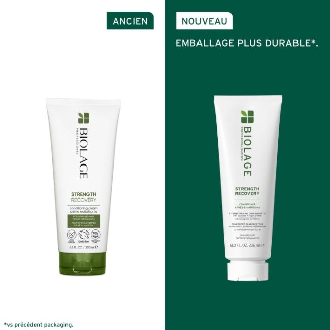 Après-Shampoing cheveux abîmés Strength Recovery Biolage 236ml Après-Shampoing cheveux abîmés Strength Recovery Biolage 236ml