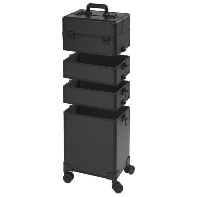 Valise aluminium noir 4 compartiments Sibel