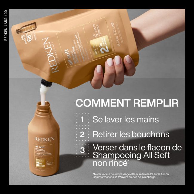 Recharge Shampoing All Soft Redken 500ml