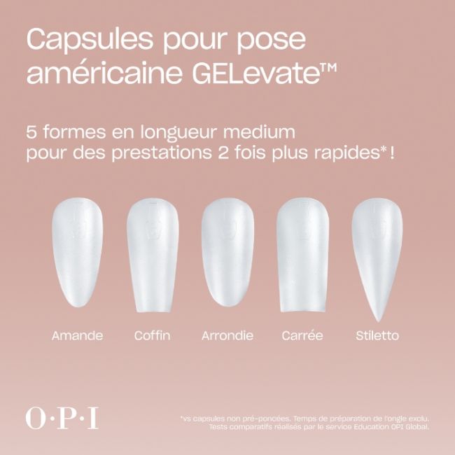 Capsules en Gel Souple Capsules Medium Arrondi GELevate OPI 1 boîte (640 pcs)