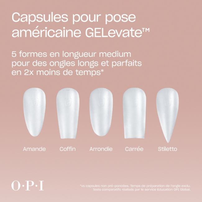 Capsules en Gel Souple Capsules Medium Coffin GELevate OPI 1 boîte (640 pcs)