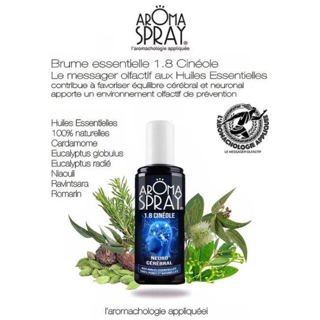 Aroma Spray 1,8 Cinéole bien être cérébral 100ml