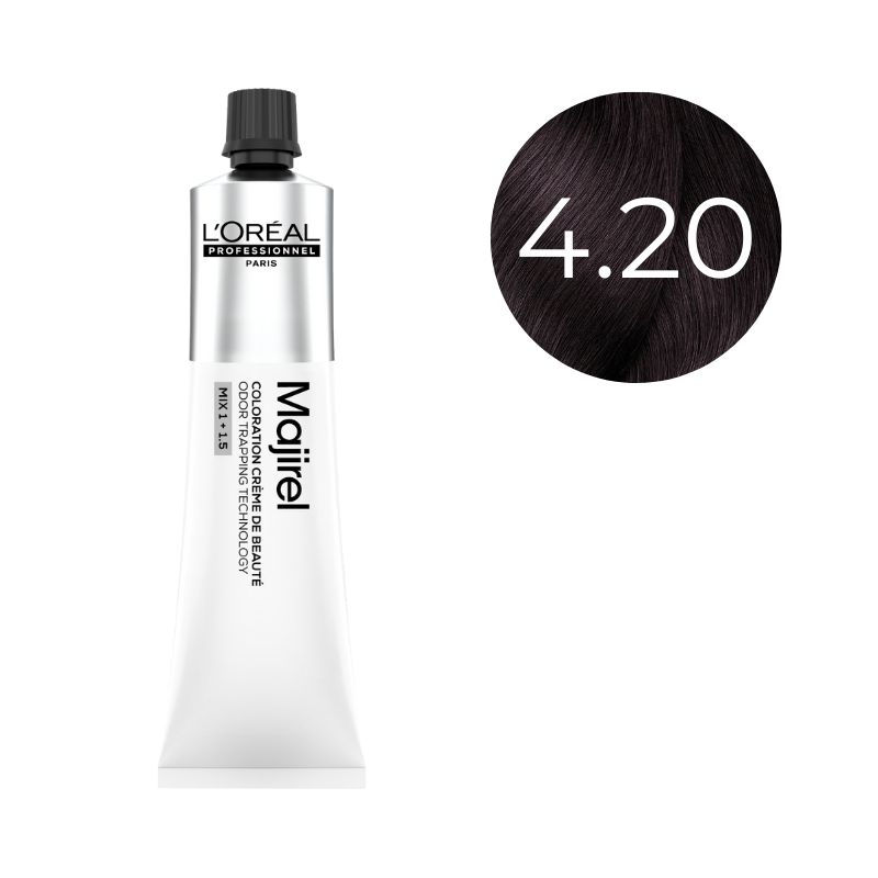 Coloration Majirel Châtain Violine Intense 4.20 L'Oréal Professionnel 60ml
