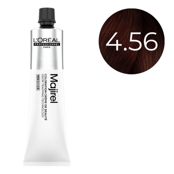 Coloration Majirel Châtain Acajou Rouge 4.56 L'Oréal Professionnel 60ml