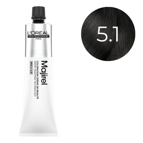 Coloration Majirel Châtain Clair Cendré 5.1 L'Oréal Professionnel 60ml Coloration Majirel Châtain Clair Cendré 5.1 L'Oréal Professionnel 60ml