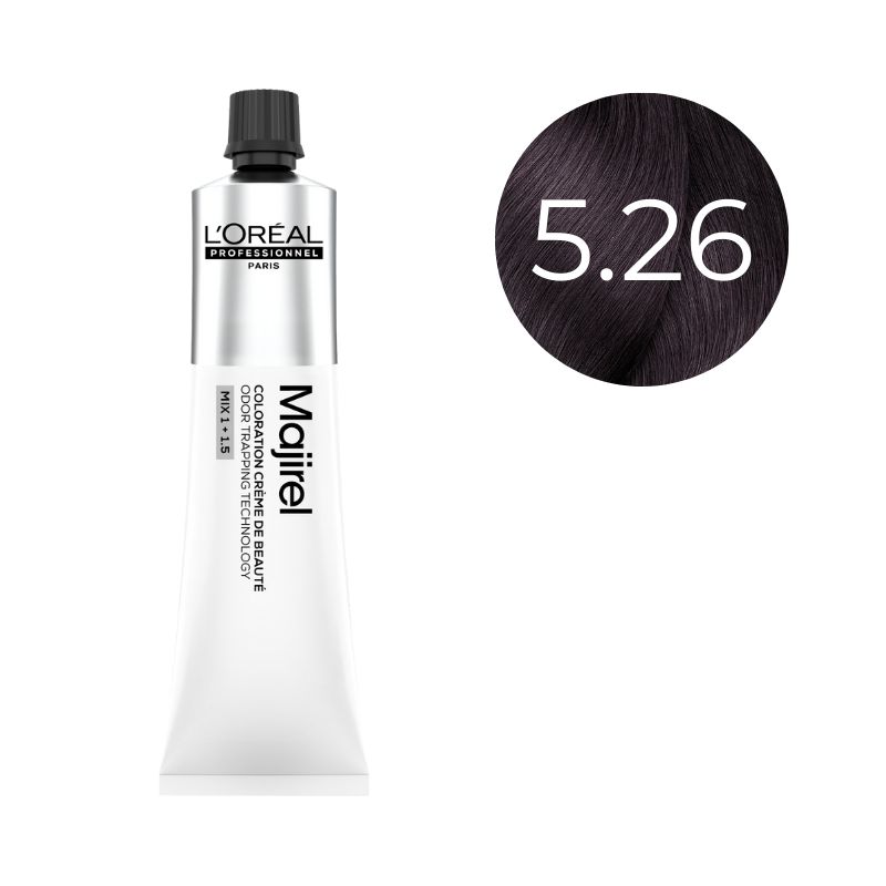 Coloration Majirel Châtain Clair Irisé Rouge 5.26 L'Oréal Professionnel 60ml