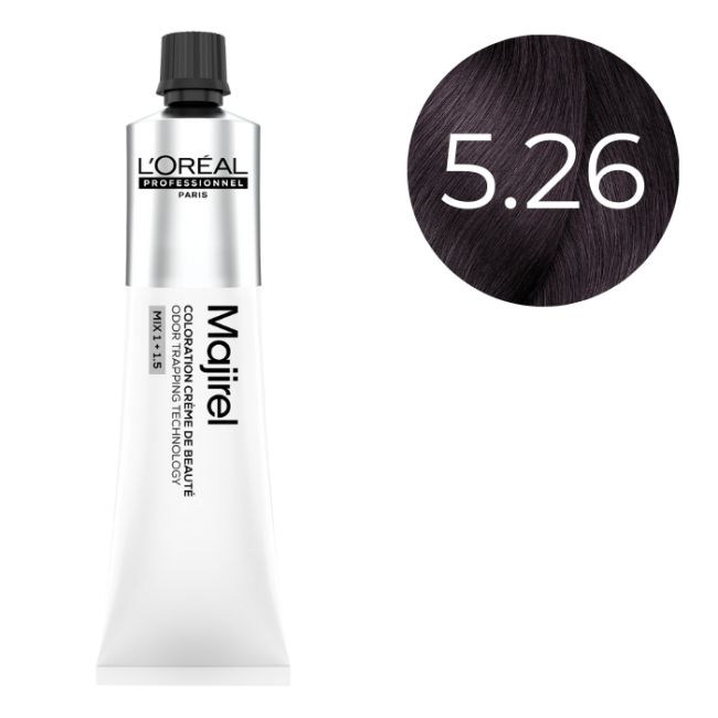 Coloration Majirel Châtain Clair Irisé Rouge 5.26 L'Oréal Professionnel 60ml