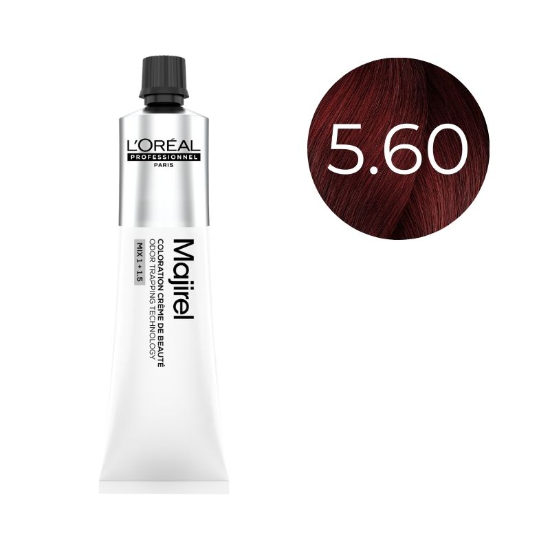 Coloration Majirel Châtain Clair Rouge Intense 5.60 L'Oréal Professionnel 60ml