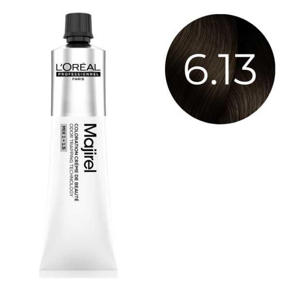 Coloration Majirel Blond Foncé Cendré Doré 6.13 L'Oréal Professionnel 60ml Coloration Majirel Blond Foncé Cendré Doré 6.13 L'Oréal Professionnel 60ml