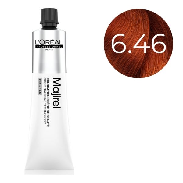 Coloration Majirel Blond Foncé Cuivré Rouge 6.46 L'Oréal Professionnel 60ml Coloration Majirel Blond Foncé Cuivré Rouge 6.46 L'Oréal Professionnel 60ml