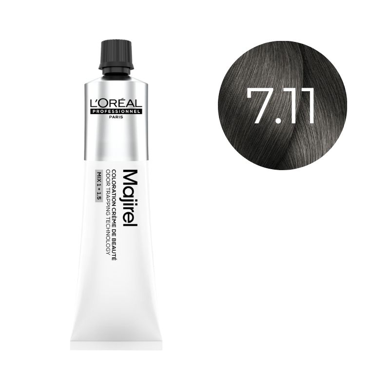 Coloration Majirel Blond Cendré Profond 7.11 L'Oréal Professionnel 60ml