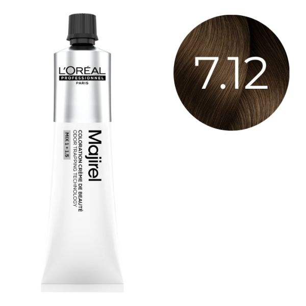 Coloration Majirel Blond Cendré Irisé 7.12 L'Oréal Professionnel 60ml