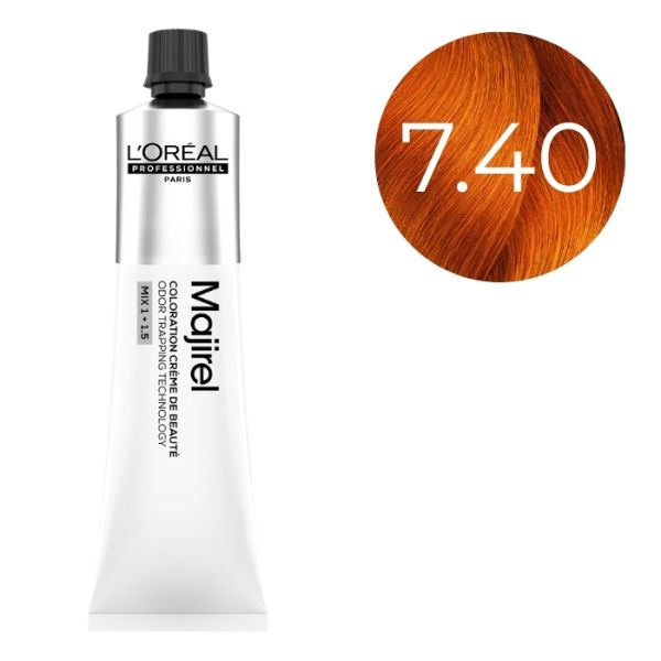 Coloration MajirelBlond Cuivré Intense 7.40 L'Oréal Professionnel 60ml Coloration MajirelBlond Cuivré Intense 7.40 L'Oréal Professionnel 60ml