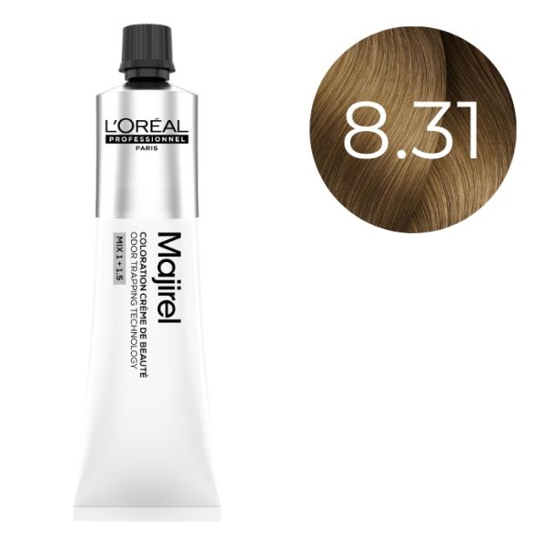 Coloration Majirel Blond Clair Doré Cendré 8.31 L'Oréal Professionnel 60ml Coloration Majirel Blond Clair Doré Cendré 8.31 L'Oréal Professionnel 60ml
