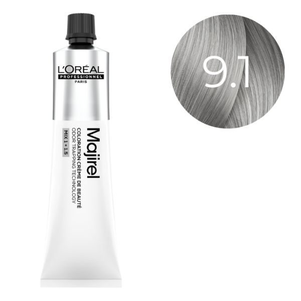 Coloration Majirel Blond Très Clair Cendré 9.1 L'Oréal Professionnel 60ml