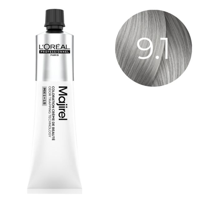 Coloration Majirel Blond Très Clair Cendré 9.1 L'Oréal Professionnel 60ml