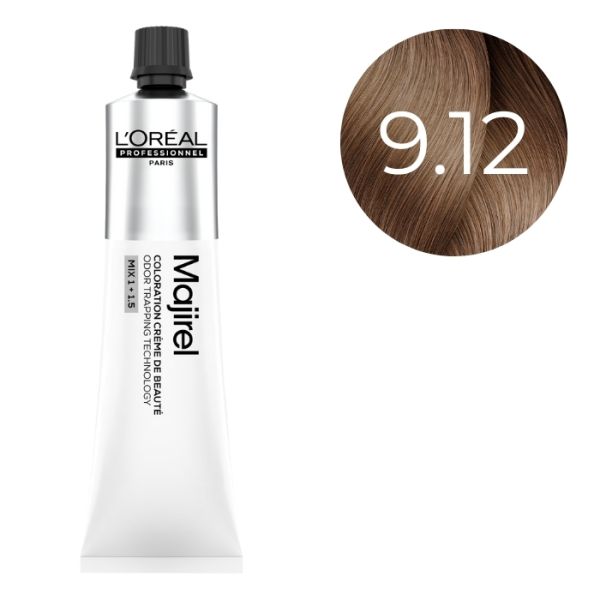 Coloration Majirel Blond Très Clair Cendré Irisé 9.12 L'Oréal Professionnel 60ml Coloration Majirel Blond Très Clair Cendré Irisé 9.12 L'Oréal Professionnel 60ml