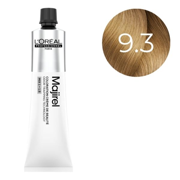 Coloration Majirel Fondamentale Dorée Blond Très Clair Doré 9.3 L'Oréal Professionnel 60ml Coloration Majirel Fondamentale Dorée Blond Très Clair Doré 9.3 L'Oréal Professionnel 60ml