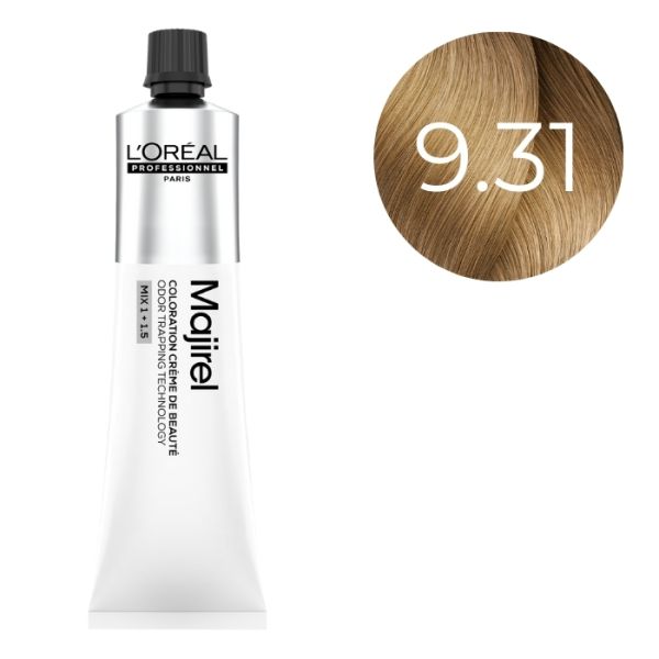 Coloration Majirel Blond Très Clair Doré Cendré 9.31 L'Oréal Professionnel 60ml
