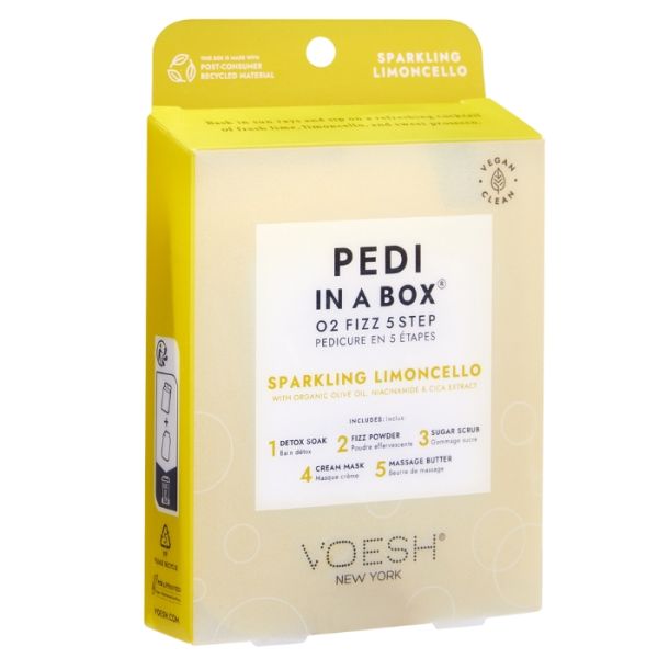 Soin des pieds 5 étapes Pedi in a box O2 Fizz Sparkling Limoncello Voesh Soin des pieds 5 étapes Pedi in a box O2 Fizz Sparkling Limoncello Voesh