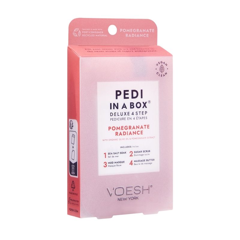 Soin des pieds 4 étapes Pedi in a box Deluxe Pomegranate Radiance Voesh