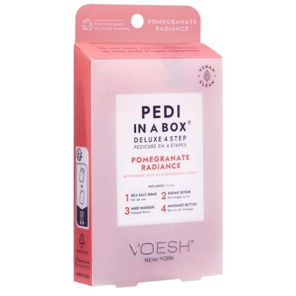Soin des pieds 4 étapes Pedi in a box Deluxe Pomegranate Radiance Voesh Soin des pieds 4 étapes Pedi in a box Deluxe Pomegranate Radiance Voesh
