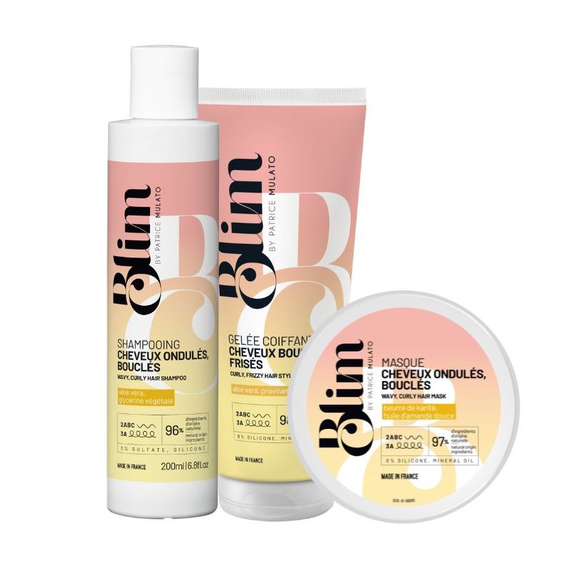 Routine cheveux ondulés bouclés Blim