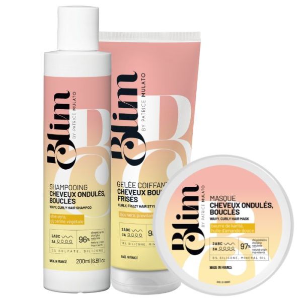 Routine cheveux ondulés bouclés Blim