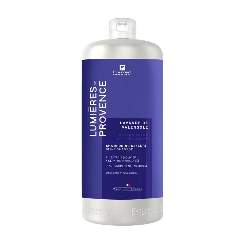 Shampooing repigmentant Déjaunisseur Lavande de Valensole Lumière de Provence Fauvert Professionnel 1L