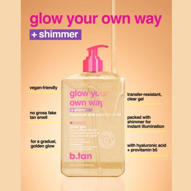 Gel autobronzant graduel Irisé Glow Your Own Way Shimmer B.tan 437ml