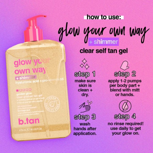 Gel autobronzant graduel Irisé Glow Your Own Way Shimmer B.tan 437ml