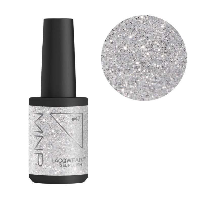 Semi-permanenter Nagellack einfache Entfernung Lacqwear 47 Glitter Argento Smart Line MNP 10ml