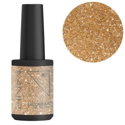 Easy removal semi-permanent nail polish Lacqwear 52 Glitter Gold Smart Line MNP 10ml