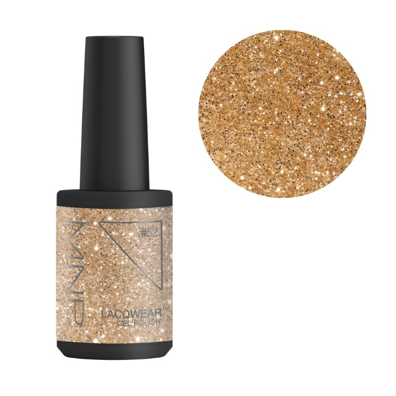 Semi-permanenter Nagellack einfache Entfernung Lacqwear 52 Glitter Oro Smart Line MNP 10ml