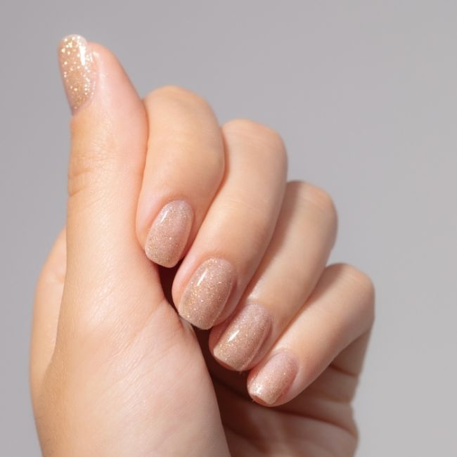 Semi-permanenter Nagellack einfache Entfernung Lacqwear 52 Glitter Oro Smart Line MNP 10ml