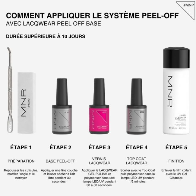 Easy removal semi-permanent nail polish Lacqwear 260 Be Bad Smart Line MNP 10ml
