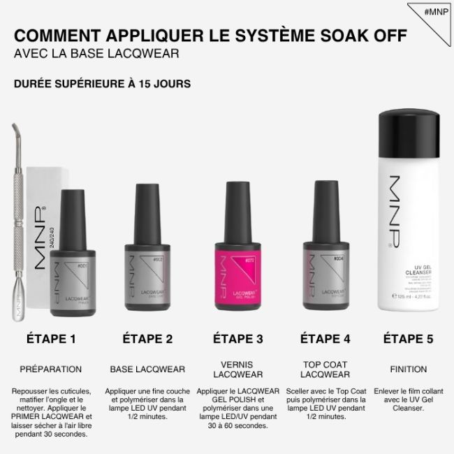Easy removal semi-permanent nail polish Lacqwear 260 Be Bad Smart Line MNP 10ml