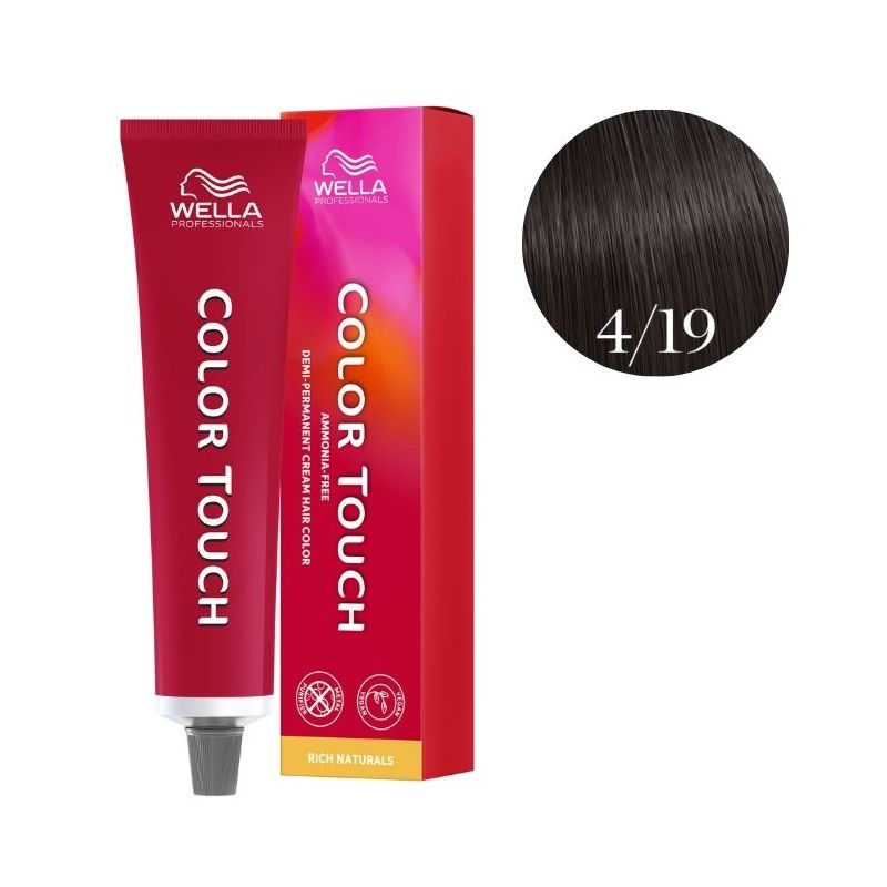 Coloration Color Touch Surreal 4/19 châtain moyen cendré fumé Wella 60ML