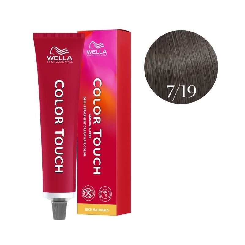 Coloration Color Touch Surreal 7/19 blond moyen cendré fumé Wella 60ML