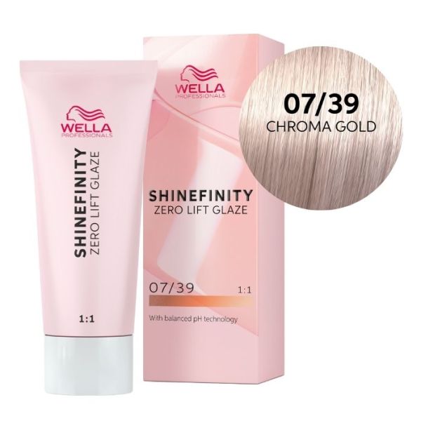 Coloration gloss Shinefinity Surreal 07/39 blond moyen doré fumé Wella 60ML Coloration gloss Shinefinity Surreal 07/39 blond moyen doré fumé Wella 60ML