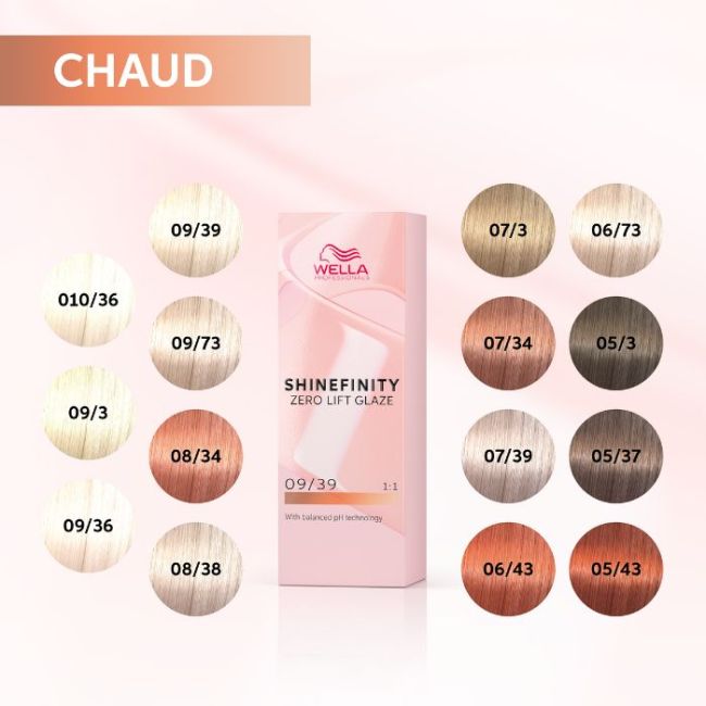 Coloration gloss Shinefinity Surreal 07/39 blond moyen doré fumé Wella 60ML