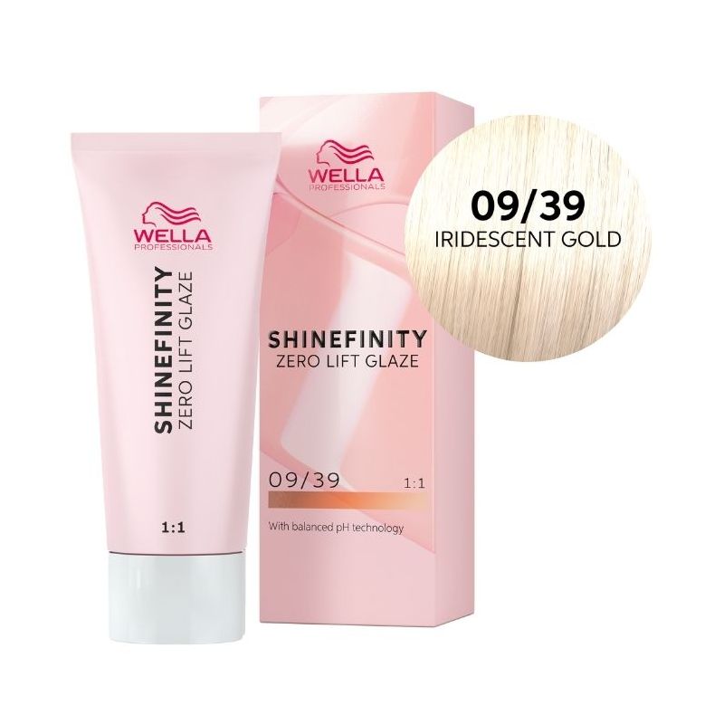 Coloration gloss Shinefinity Surreal 09/39 blond très clair doré fumé Wella 60ML