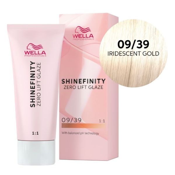Coloration gloss Shinefinity Surreal 09/39 blond très clair doré fumé Wella 60ML Coloration gloss Shinefinity Surreal 09/39 blond très clair doré fumé Wella 60ML