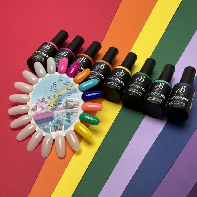 Semi permanent Wonderlack Hema Free Rainbow green vibes Beautynails 8ML
