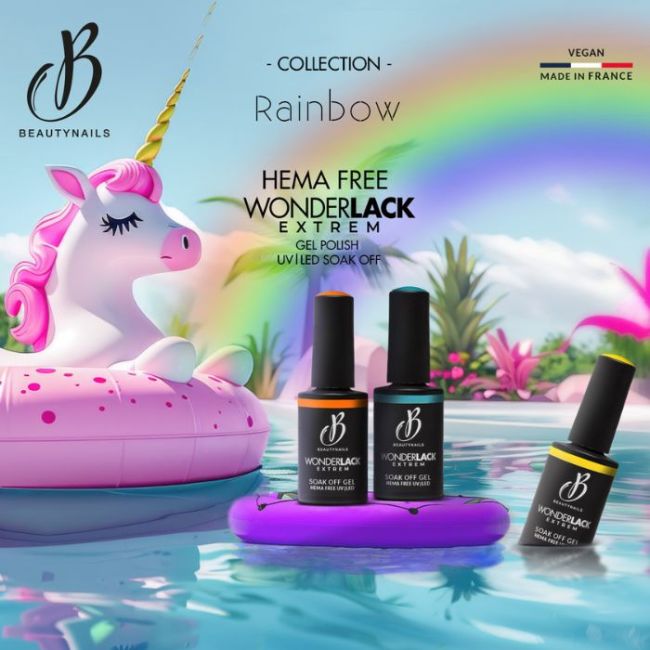 Semi permanent Wonderlack Hema Free Rainbow green vibes Beautynails 8ML